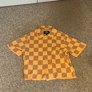 UGG Women’s Brown and Orange Checkered Medium Top